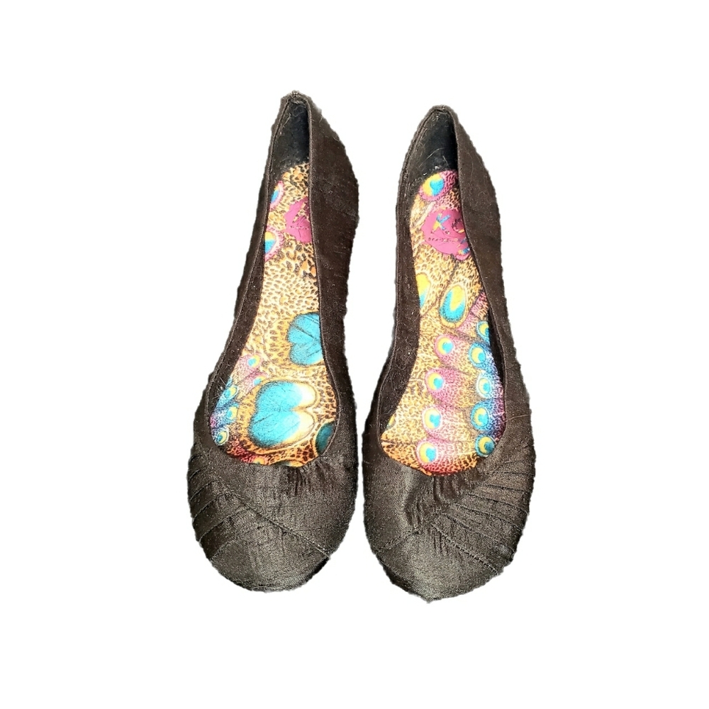 K9 Black Flats Ballet Shoes Size 6M
